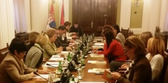 23 December 2015 The members of the Women’s Parliamentary Network in meeting with the representatives of the gender responsive budgeting teams from seven Serbian municipalities